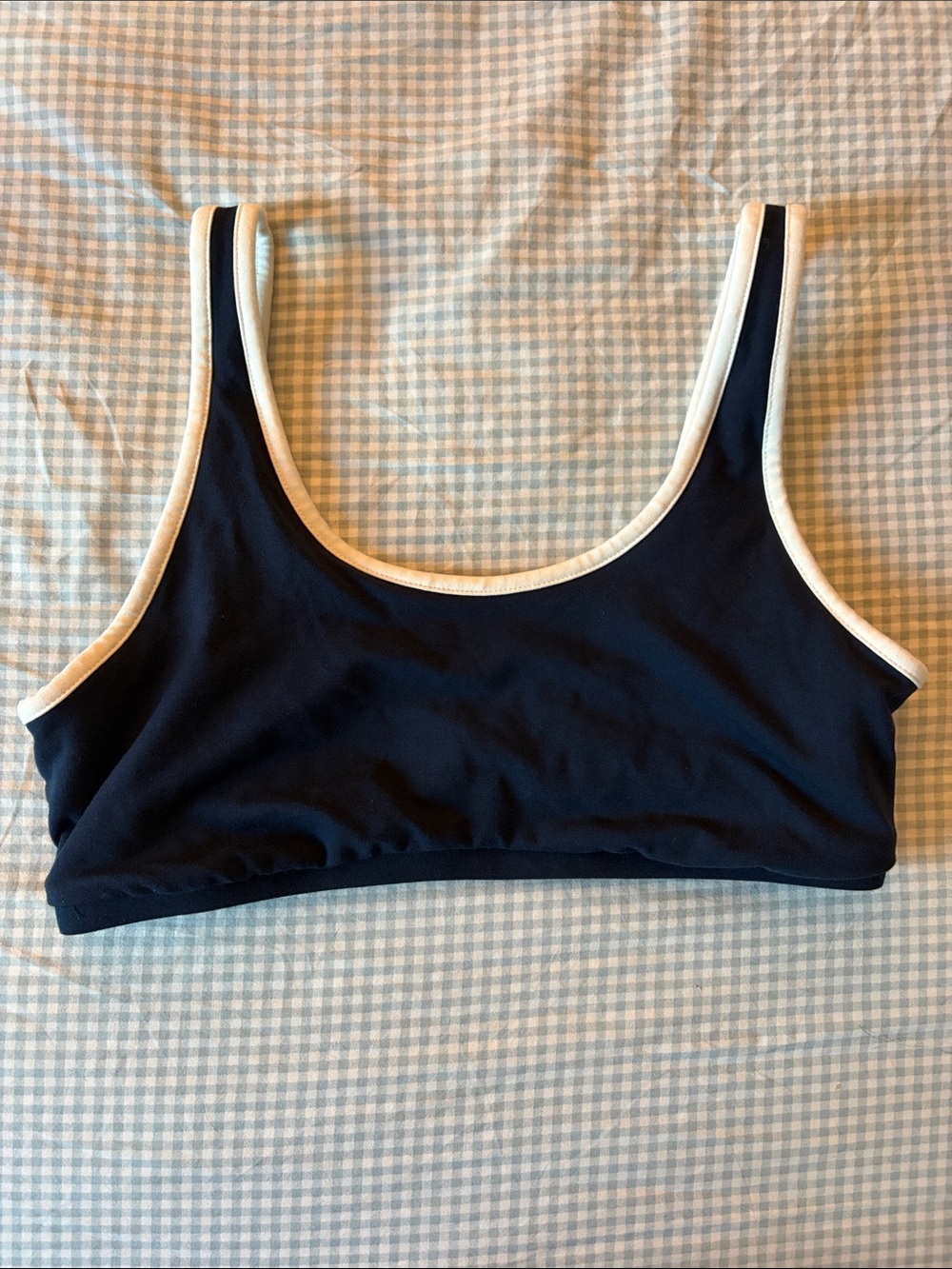 Old Navy Navy Sports Bralette with White Trim